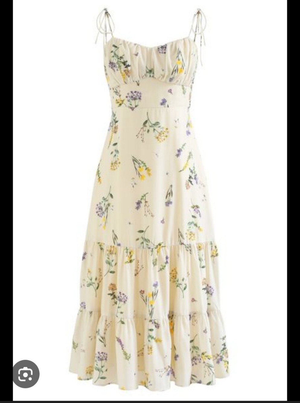 Showpo MONACO SWEETHEART MIDI DRESS IN BOTANICAL FLORAL Cream size 2 - Picture 2 of 11